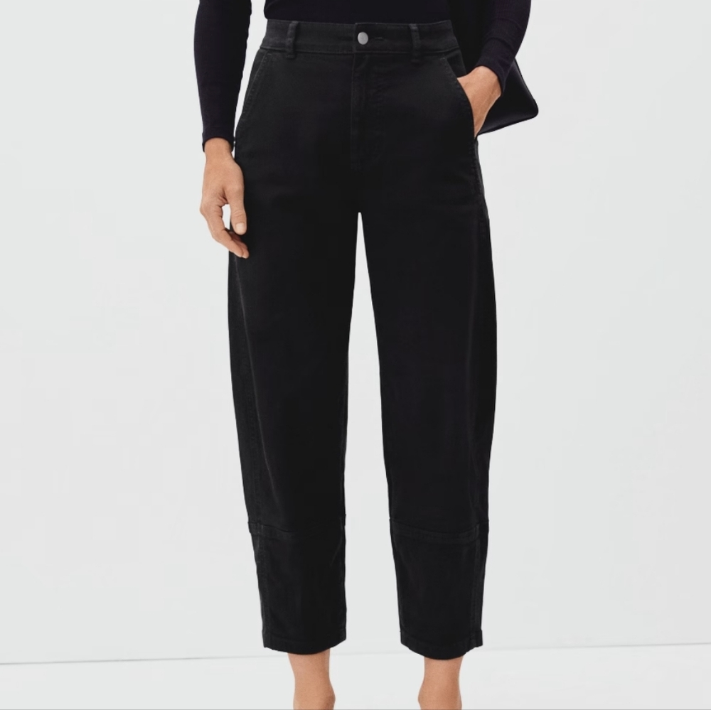 Everlane Black Utility Barrel Pants sz 4